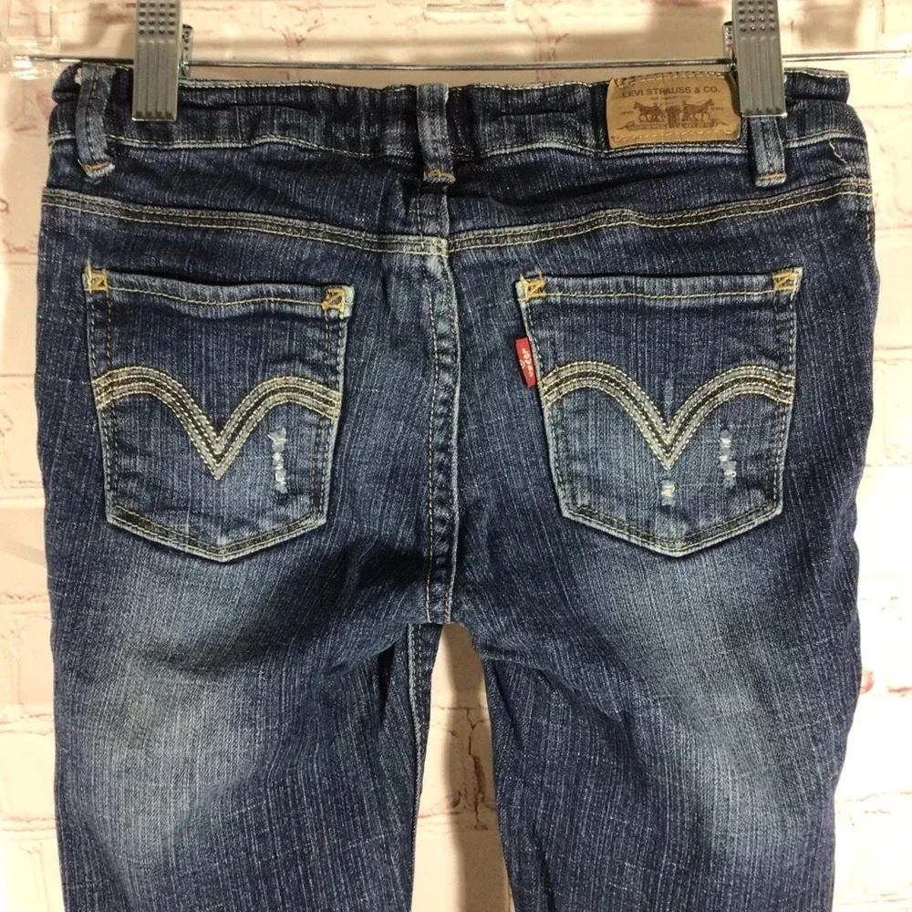 Levi’s Skinny Fit Distressed Denim Blue Jeans - Size 10